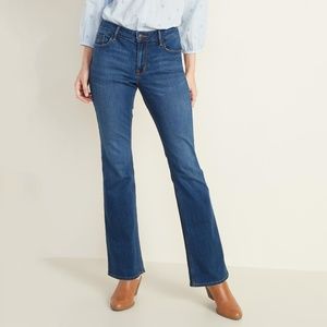 Old Navy Dark Wash Mid-Rise Flare Jeans